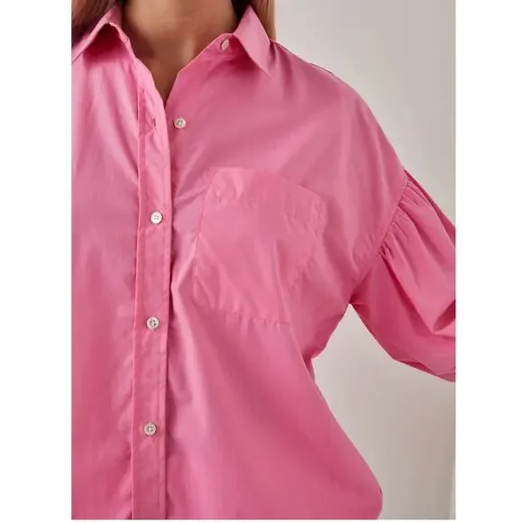 Rails Janae Button-down Shirt | Womens S, Hot Pink - Picture 5 of 7